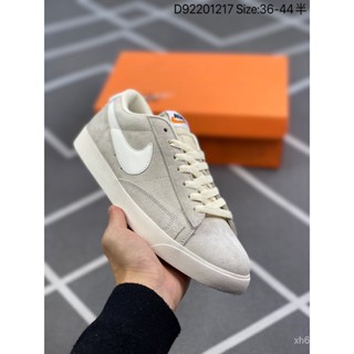 Nike W Blazer Mid Vintage Suede ผ้าใบรองเท้าสเก็ตรองเท้าผู้ชายและผู้หญิงรองเท้าผ้าใบ