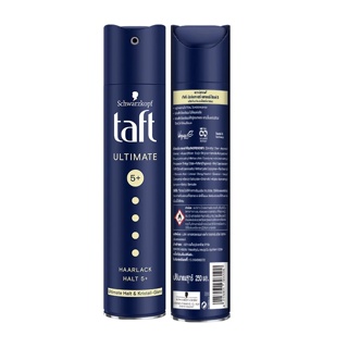 Schwarzkopf Taft Ultimate Hair Lacquer Hold 5+ ทัฟท์ อัลติเมท แฮร์ แลคเกอร์ โฮลด์ ผลิตภัณฑ์สเปรย์จัดแต่งทรงผม 5 250 มล.