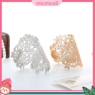 (micmicell) ผู้หญิง ที่เรียบง่าย กว้าง เปิด กลวง โลหะผสม ข้อมือ กําไลข้อมือ สร้อยข้อมือ เครื่องประดับแฟชั่น