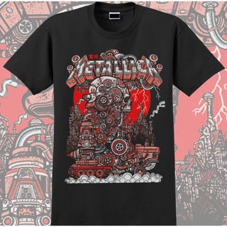 เสื้อยืดผ้าฝ้ายพิมพ์ลายแฟชั่น เสื้อยืดผ้าฝ้าย METALLICAMILWAUKEE สวมใส่สบาย