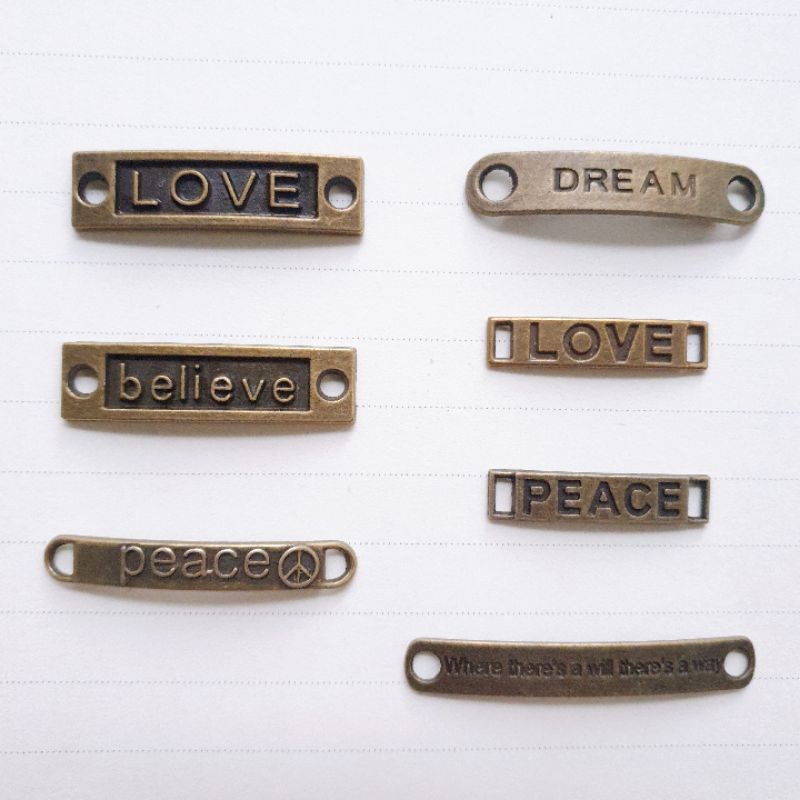 จี้แผ่นป้าย (แบ่งขาย) จี้ทำเครื่องประดับ จี้โลหะ งานแฮนด์เมด DIY พร้อมส่ง!