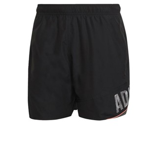 adidas SWIM กางเกงว่ายน้ำขาสั้น Wording ผู้ชาย สีดำ HA0394