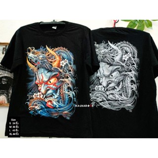 เสื้อสกรีนฮาฟโทน 3D งานแท้!! แบรนด์ Ragnarock ลายปิศาจ