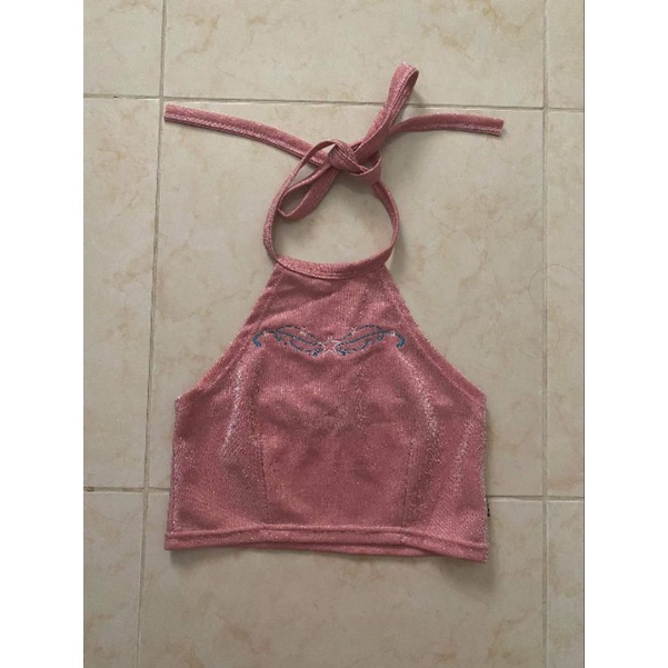 เสื้อสายเดี่ยวผูกคอ แบรนด์ Vgh tribal star ไซส์M