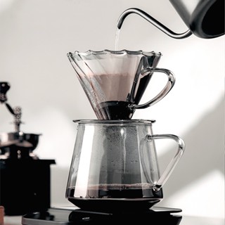 ★ Coffee Server &amp; Dripper สีเทา-ดำ 600 ml เหยือกดริปกาแฟ เหยือกเสิร์ฟกาแฟดริป ดริปเปอร์