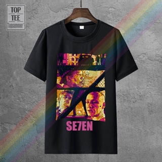 เสือยืดผู้ชาย Se7En โปสเตอร์ภาพยนตร์ผู้ชายแฟชั่นเสื้อเชิ้ตย้อนยุคเสื้อยืดรูนเสื้อซาตานเสื้อมาร์ดิกราส์เสื้อผ้า Muqshx