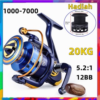 {COD} Spinning Fishing Reel 4.9:1/5 2:1 12BBเกียร์ Ratio ม้วนเอ็นตกปลาลากสำหรับน้ำจืดน้ำเค็มตกปลาเกียร์ รอกสปินตกปลา