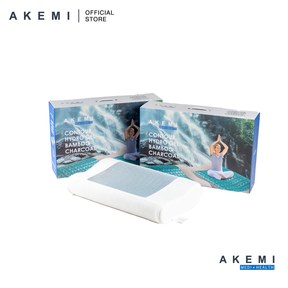 Akemi M+H Contour Hydro Gel หมอนเมมโมรี่เจลถ่านไม้ไผ่
