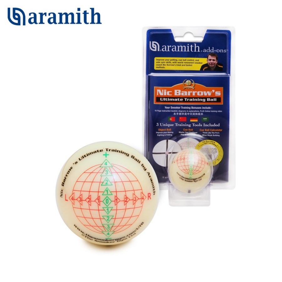 Aramith ลูกสนุกเกอร์ขาวอรามิธสำหรับฝึกซ้อม จาก Nic Barrow ขนาด 2 1/15 นิ้ว