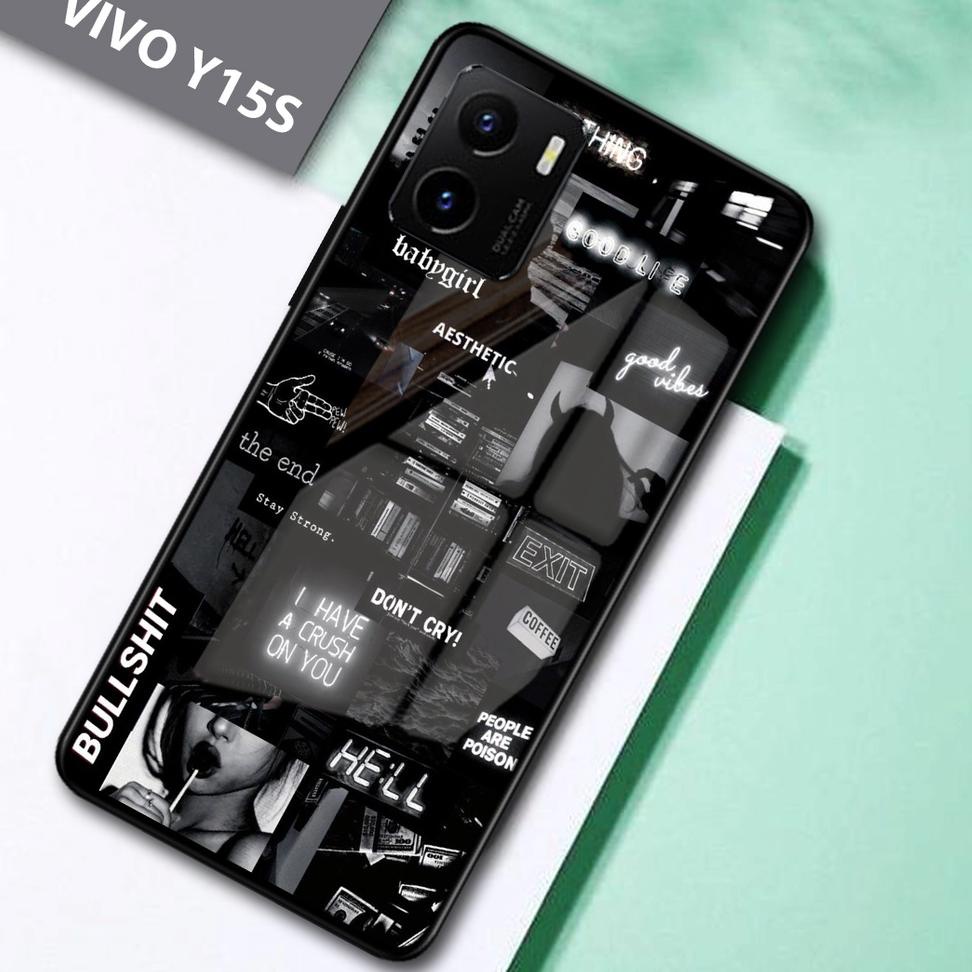 T0z7 Softcase Glass [SF80] เคสมือถือ Vivo Y15S CAMERA PROTECT ใหม่ล่าสุด-ตัวป้องกันมือถือ P89