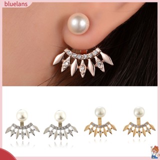 B2_ต่างหูสตรีประดับไข่มุก Rhinestone