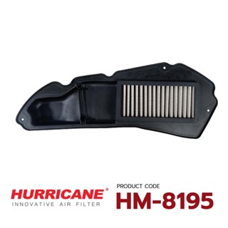 HURRICANE กรองอากาศสแตนเลส , ผ้าแดง Honda ( PCX 160 , Click 160 , Honda ADV160 ) HM-8195