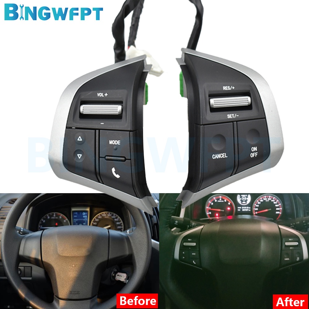 ปุ่มสวิตช์ควบคุมระดับเสียง ติดพวงมาลัยรถยนต์ สําหรับ Isuzu D-Max 2015-2019 MU-X DMAX - รูปที่ 6