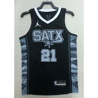 Hot pressed 2023 nba San Antonio Spurs No. 21 Duncan black basketball jersey