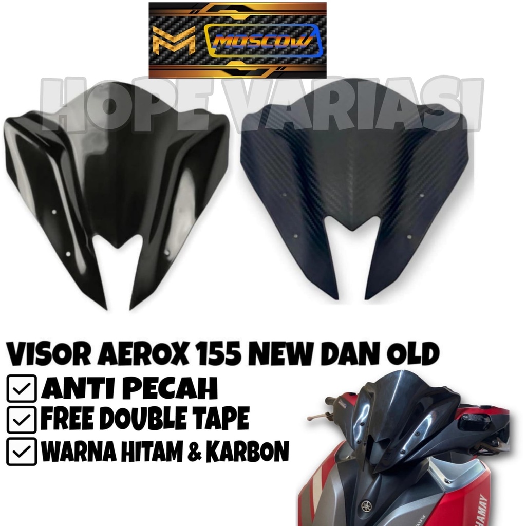 VISOR YAMAHA AEROX 155 WINSIL WINDSHIELD AEROX BLACK VISOR AEROX BLACK