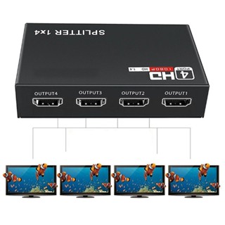 ตัวแปลงแยก HDMI เข้า 1 ออก 4 HD 1.4 HDCP 1080P หน้าจอคู่ สําหรับ HDTV DVD PS3 Xbox