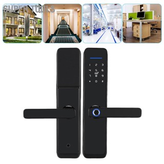 SUPER TOOLS WiFi Electronic Door Handle Lock Password Fingerprint IC Card Remote Work with Tuya