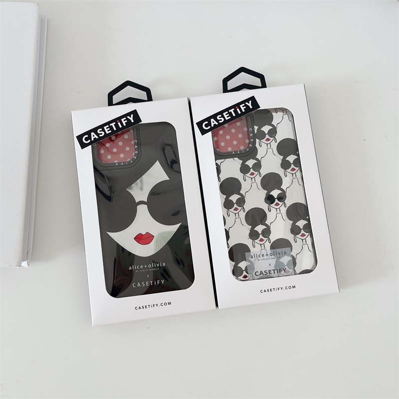 Casetifg เคสโทรศัพท์มือถือซิลิโคน TPU แข็ง ปิดด้านหลัง กันกระแทก ลายแบรนด์แว่นตากันแดด พร้อมกล่อง สําหรับ iPhone 15 11 12 13 14 Pro Max 14 15 Plus