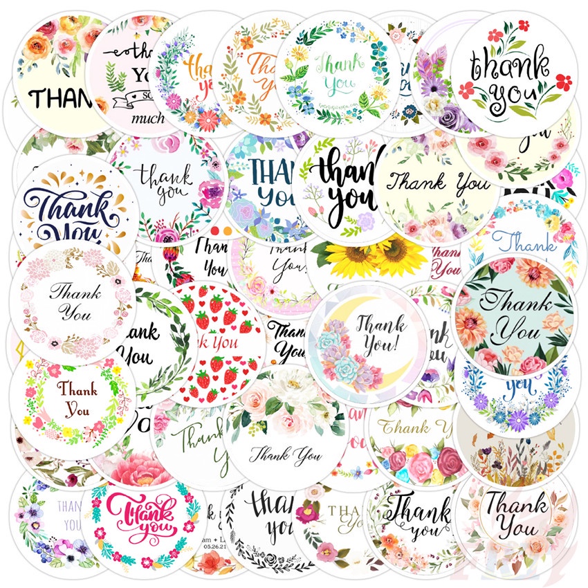 Thank You Series 01 สติ๊กเกอร์ 50Pcs/Set DIY Fashion Waterproof Decals Doodle สติ๊กเกอร์