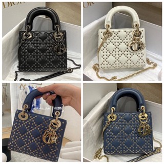 พรี​ ราคา10300 Lady Dior Lucky Star 17cmกระเป๋าถือกระเป๋าแฟชั่นกระเป๋าสะพายกระเป๋าโซ่