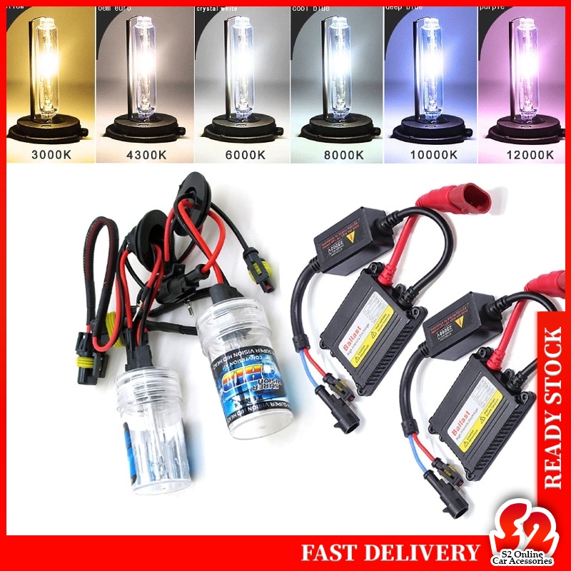 HID 55W Fast Bright Ballast ชุดแปลงไฟหน้าหลอดไฟ H4H/L /H1 /H11 /H3 /H8 /H7 /H4 /9005 /9006 /D2C /D4S