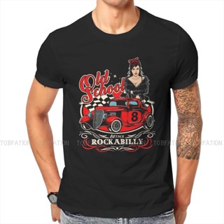 เสื้อเด็กหญิง Rockabilly Pin Up Girl Sock Hop Rocker วินเทจคลาสสิกร็อคแอนด์โรลเพลง Tshirt กราฟิกผู้ชายฤดูร้อนท็อปส์ซูผ้า