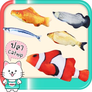 ปลาแคทนิป  ตุ๊กตาปลา ตุ๊กตาแคทนิป ของเล่นแมว ปลาแมว ขนาด 20 ซม. Catnip Fish Doll