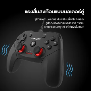 FANTECH GP12 Gaming Controller จอยเกมมิ่ง joystick ระบบ X-input รูปทรงสไตล์ สำหรับ PC