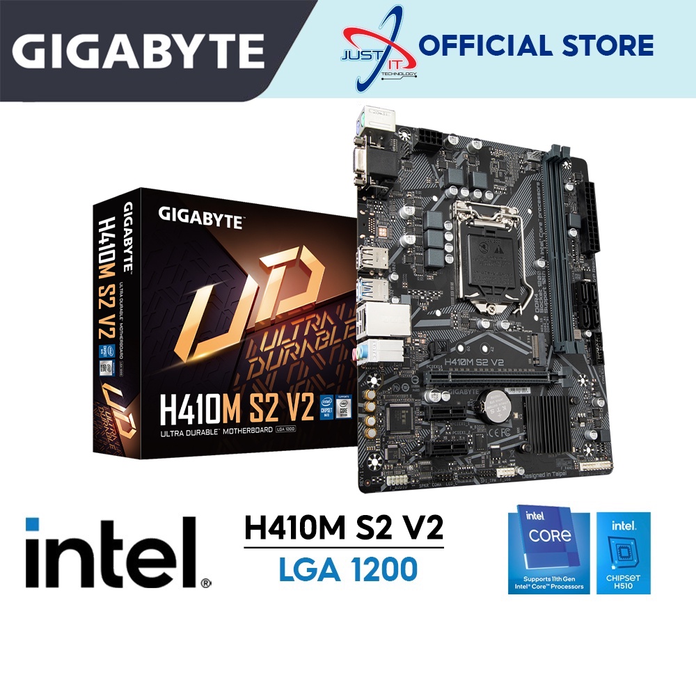 Gigabyte H410M S2 V2 LGA1200 เมนบอร์ด COMBO DEAL INTEL G6405 /I3-10100F / I3-10105 / I3-10100F / I5-