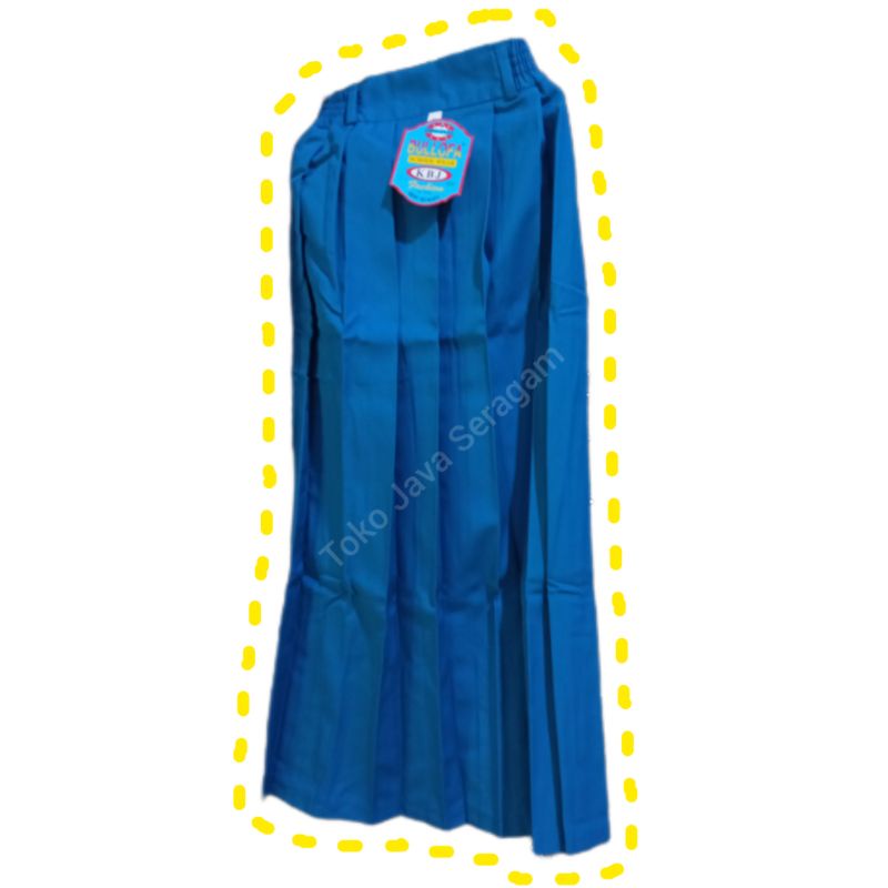 Long Blue Benhur Pleated Elementary School Uniform Skirt Bullofa Uniform Brand School Uniform