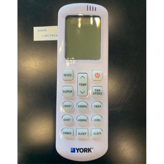 รีโมทแอร์ยอร์ค York Remote controller Part: JCRA31NEWH