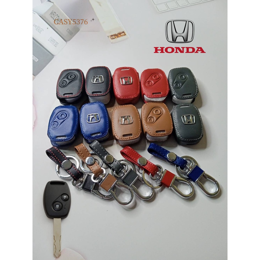 ซองหนังหุ้มกุญแจ สำหรับรถยนต์ HONDA " CITY " JAZZ " CIVIC FD " CR-V G3 "แบบ กุญแจรีโมทธรรมดา ปี 08-13
