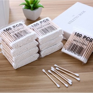 ไม้พันสำลี คอตคอนบัต Cotton Bud ไม้แคะหู 100 ก้าน/แพ็ค