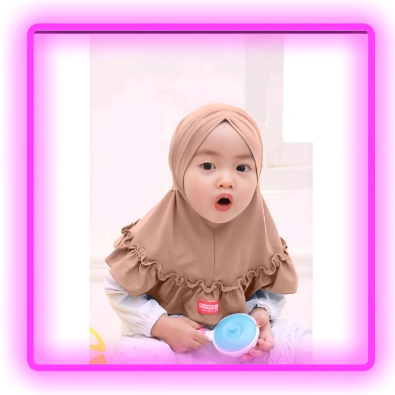 Aruna Hijab Children& 39;s Hijab สําหรับเด็กวัยหัดเดิน 0 2 ปี Aruna Girls Hijab