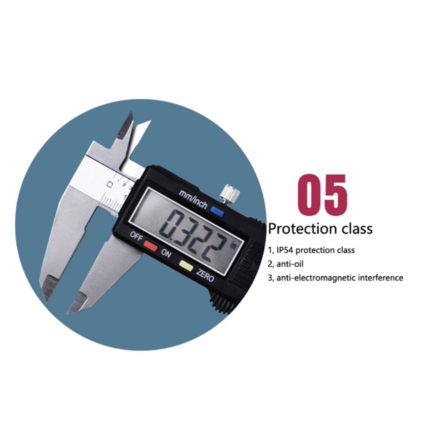 badgeเวอร์เนียร์ ดิจิตอล 6 นิ้ว ตัวเครื่องโลหะ พร้อมถ่าน เวอเนีย เวอเนียร์ เวอร์เนีย Digital Vernier caliper(0-150mm) - รูปที่ 5