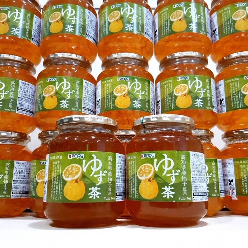 Kanpy yuzu tea ชาส้มyuzu ใช้ผลส้มจากจังหวัดKochi  ซึ่งเป็นแหล่งปลูกส้มยูซุที่ดีที่สุดแห่งนึงในประเทศ