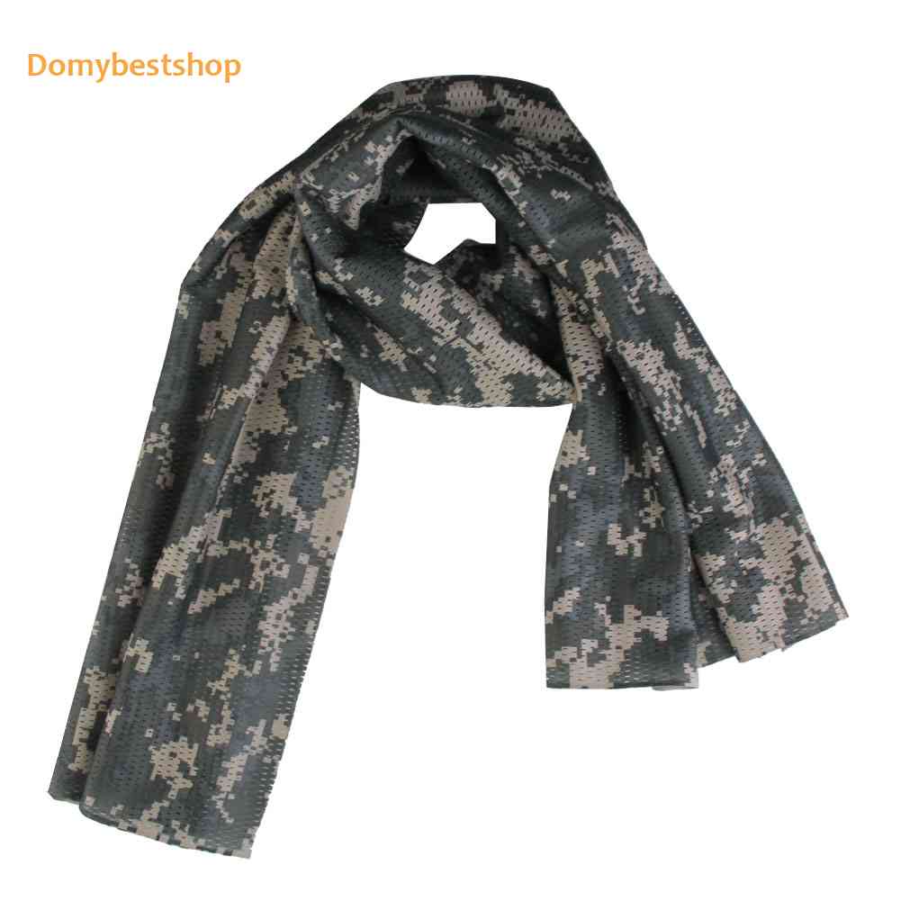 [Domybestshop.th] Camo Mesh Scarf Outdoor Jungle Muffler Breathable Headband Tactical