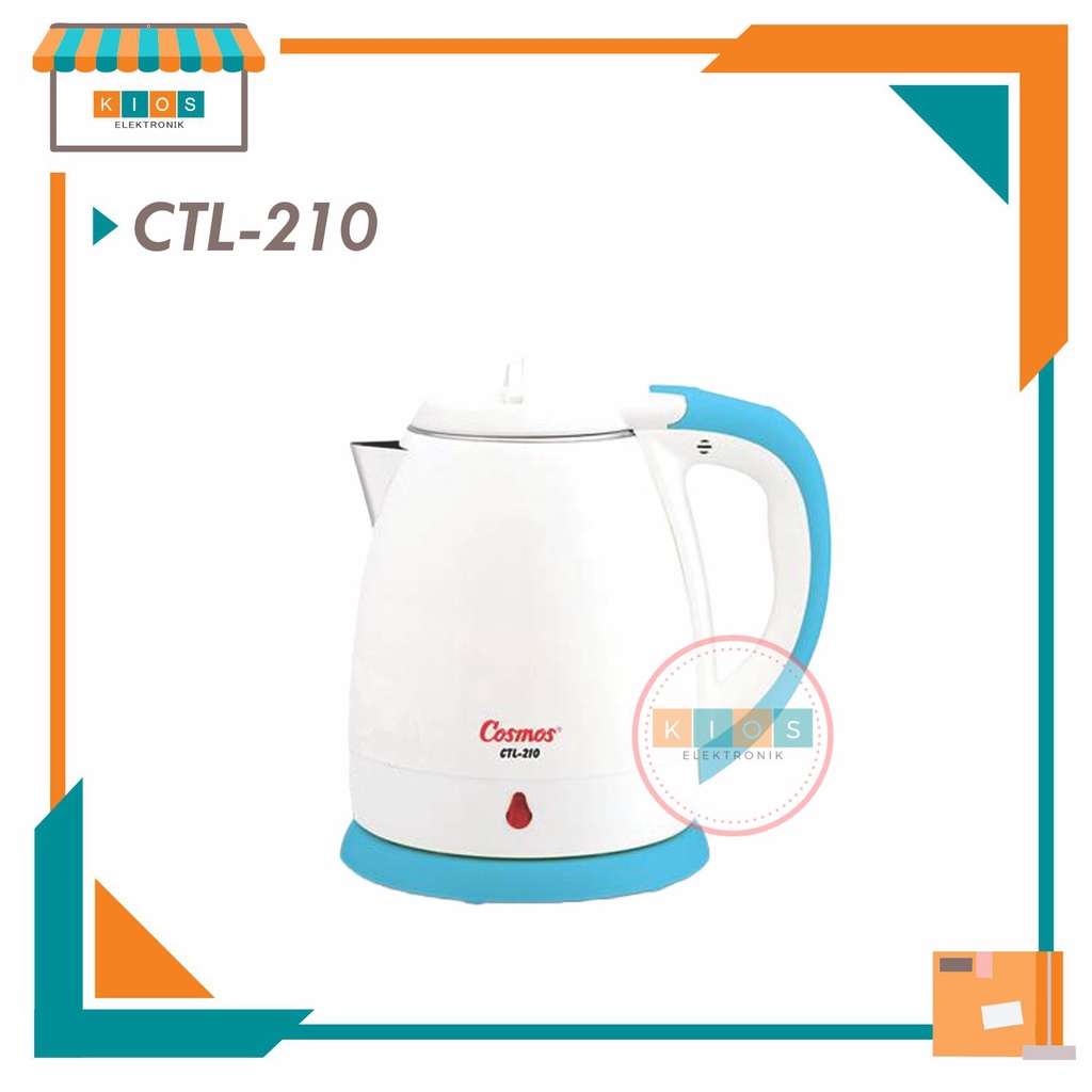 คอสมอส CTL-210. กาน้ําชาไฟฟ้า | กาต้มน้ําไฟฟ้า | เครื่องทําน้ําอุ่น 1.2 ลิตร