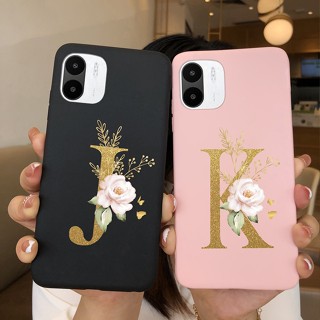 เคสโทรศัพท์มือถือ ซิลิโคนนิ่ม TPU ลายตัวอักษร A To Z น่ารัก สําหรับ Xiaomi Redmi A1 4G A1 Redmi A 1