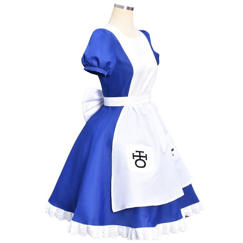Game Alice Madness Returns Cosplay Costume Princess Dress Maid Dress Made Halloween Party Maid Dress Apron Wig For Women #1