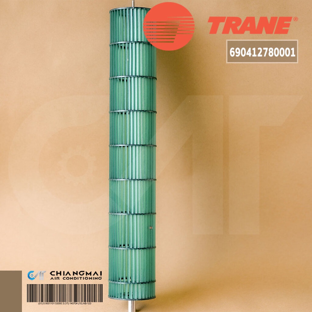 690412780001 ใบพัดลมแอร์ TRANE ใบพัดลมโพรงกระรอก โบเวอร์แอร์เทรน (Ø98 x 580 mm.)