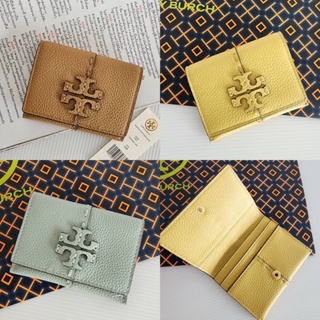 🎀 (สด-ผ่อน) กระเป๋าสตางค์ 2 พับ ใบสั้น 90876 79424 Shop Tory Burch Leather Folding Wallet Logo Card Holders