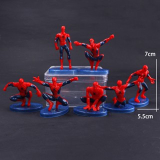 โมเดลสไปเดอร์แมน 1ชุด 7ตัว spiderman cake topper โมเดลแต่งเคก หรือเก็บสะสม