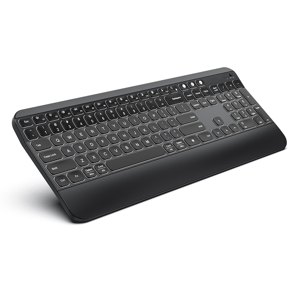 Jelly Comb Rechargeable Bluetooth Keyboard 2.4G Wireless Backlit Keyboard for Mac OS iOS Windows Android PC Notebook #8