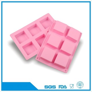 ซิลิโคน รูปทรงสี่เหลี่ยม 6 ช่อง  6 Square Silicone