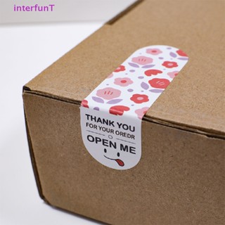 [InterfunT] 100Pcs Thank You For Your Order Sticker For Seal Labels Floral Color Labels [NEW]