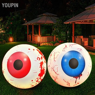 Youpin โคมไฟลูกตา Led 12 สี สีฟ้า และสีแดง สําหรับตกแต่งปาร์ตี้ฮาโลวีน 2 ชิ้น