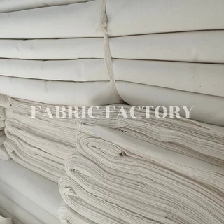 FabricFactory ผ้าดิบยกพับ 20 หลา ผ้าดิบ 11ปอนด์ สีขาว ผ้าบริจาค หน้า 91ซม. ราคาโรงงาน