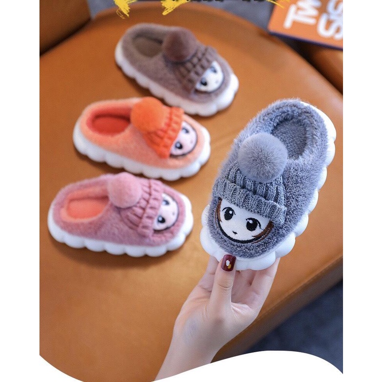 รองเท้าแตะผ้าฝ้ายสําหรับเด็ก, รองเท้าแตะในร่มพร้อมพื้นรองเท้ายางกันลื่น, Pretty boy, Pretty girl SC0