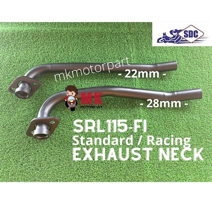คอท่อไอเสีย Yamaha SRL115(FI) STANDARD 22mm / RACING 28mm Lagenda SRL115FI ท่อหน้า Manifold พร้อมวงเ